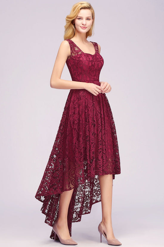 Gorgeous Lace Scoop Sleeveless Prom Party Dress