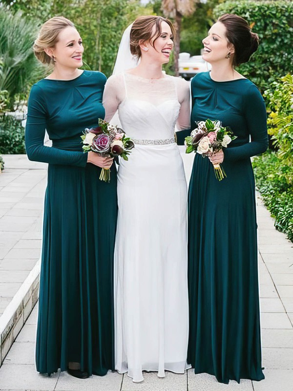 Silk-like Satin A-line Floor-length Bridesmaid Dresses for Special Occasions