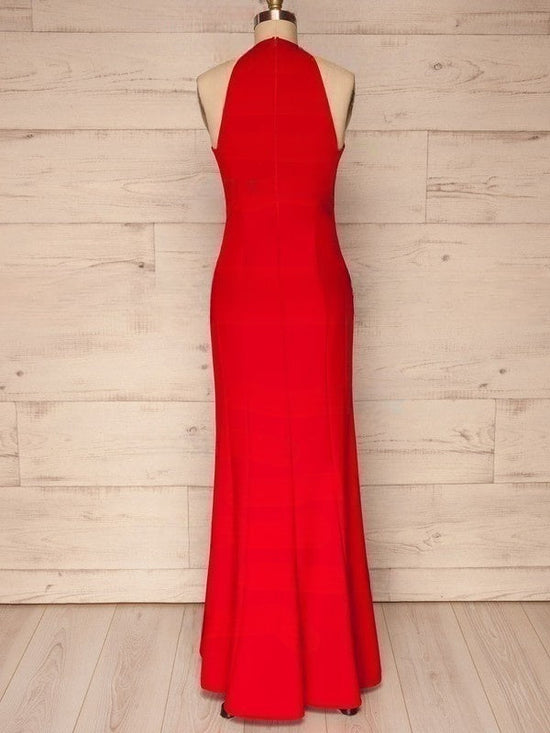 A-line V-neck Stretch Crepe Floor-length Bridesmaid Dresses