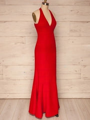 A-line V-neck Stretch Crepe Floor-length Bridesmaid Dresses