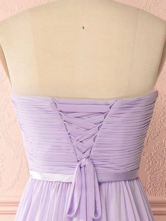 A-line Sweetheart Chiffon Floor-length Bridesmaid Dresses with Sashes / Ribbons