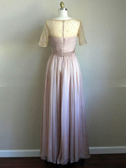 1/2 Sleeve Chiffon Tulle with Ruffles Scoop Neck Mother of the Bride Dresses - Discounted A-Line