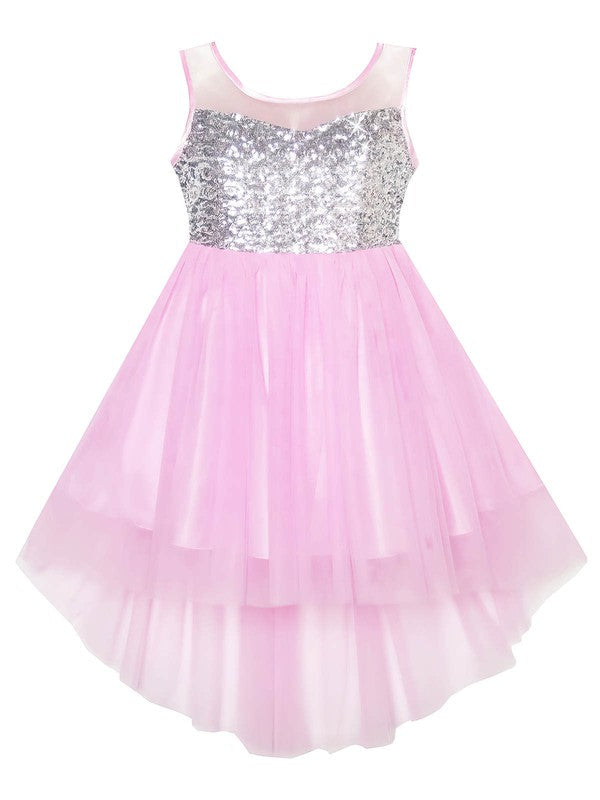 Unusual A-Line Scoop Neck Tulle Bow Asymmetrical Flower Girl Dresses