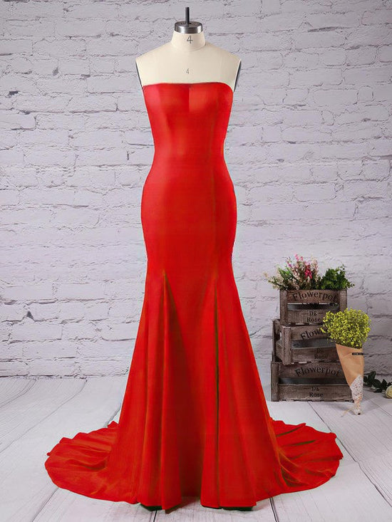 Trumpet/Mermaid Sweetheart Jersey Prom Dress with Sweep Train