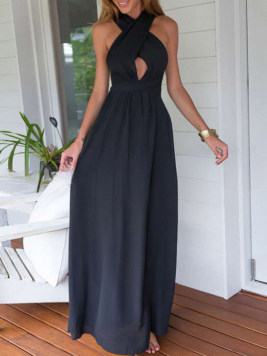 V-neck Chiffon Floor-length Sheath Prom Dress with Ruffles