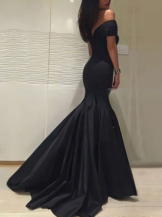Gorgeous Trumpet/Mermaid Off-the-shoulder Ruffles Prom Dresses