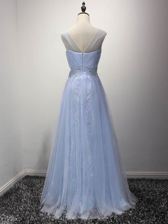 Princess Sweetheart Prom Dresses with Tulle and Appliques Lace