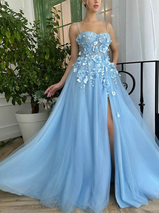 Sweetheart Tulle Appliques Lace Prom Dress - Ball Gown/Princess Floor-length